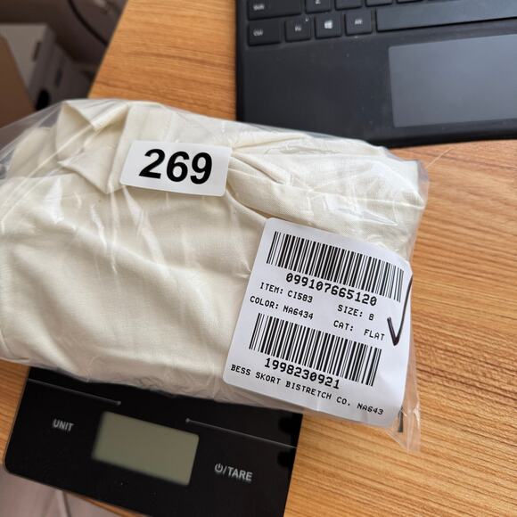 J.Crew Wrap-front Skort Womens 8 Ivory Bi-stretch Cotton Blend Side Zip Pockets - Picture 9 of 10